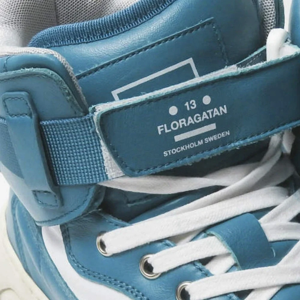 Authentic Acne Studios 21 SS Babila Mix Turquoise High Top Sneakers - Picture 8 of 11